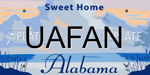 UAFAN Alabama License Plate