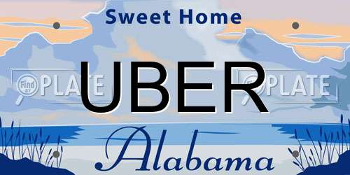 UBER Alabama License Plate