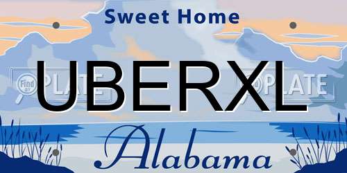 UBERXL Alabama License Plate