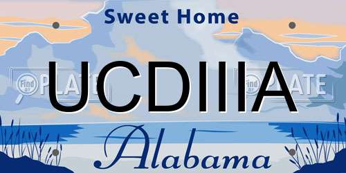 UCDIIIA Alabama License Plate