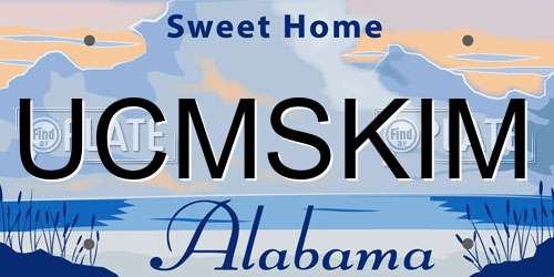 UCMSKIM Alabama License Plate