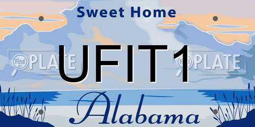 UFIT1 Alabama License Plate