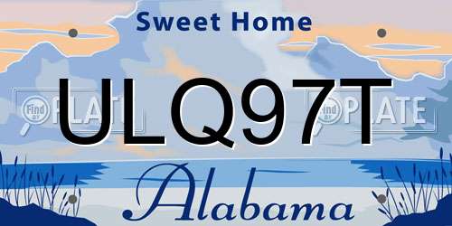 ULQ97T Alabama License Plate