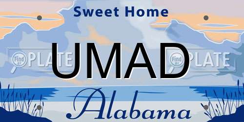 UMAD Alabama License Plate