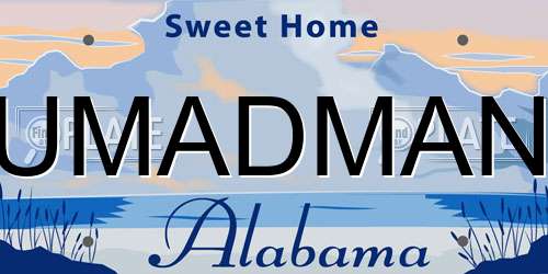 UMADMAN Alabama License Plate