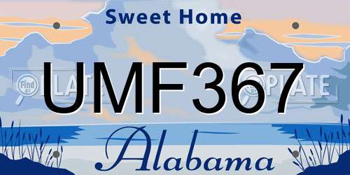 UMF367 Alabama License Plate