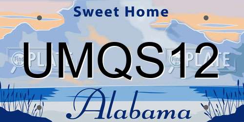 UMQS12 Alabama License Plate