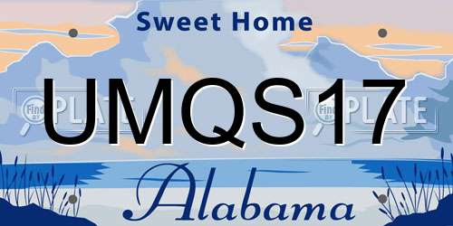UMQS17 Alabama License Plate