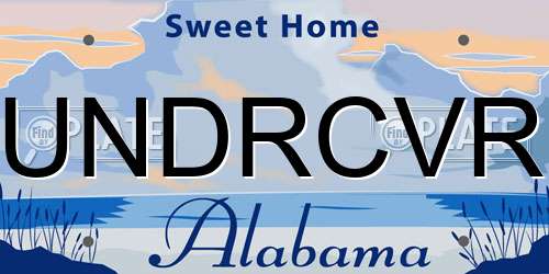 UNDRCVR Alabama License Plate