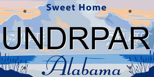 UNDRPAR Alabama License Plate