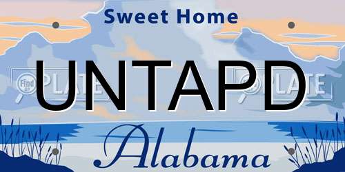UNTAPD Alabama License Plate