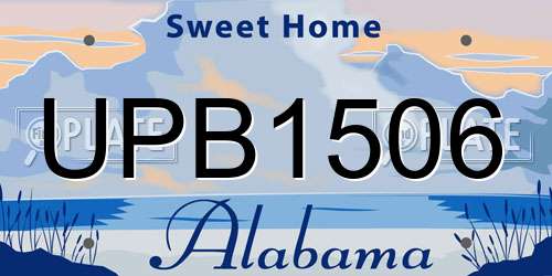 UPB1506 Alabama License Plate