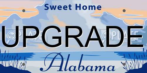 UPGRADE Alabama License Plate
