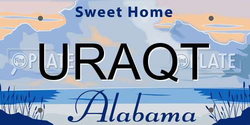 URAQT Alabama License Plate