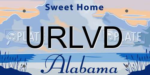 URLVD Alabama License Plate
