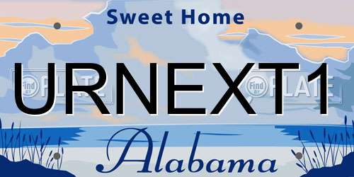 URNEXT1 Alabama License Plate