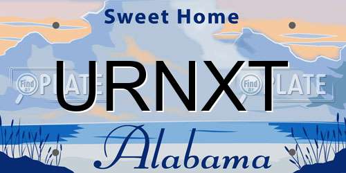 URNXT Alabama License Plate