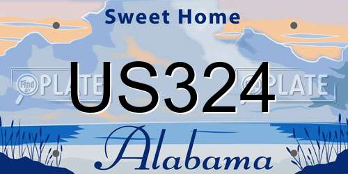 US324 Alabama License Plate