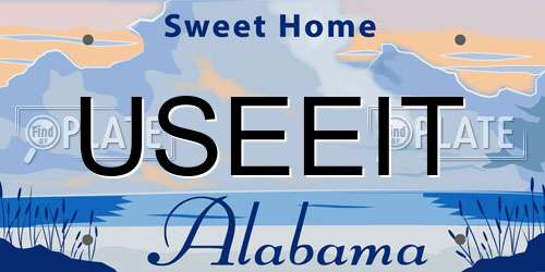 USEEIT Alabama License Plate