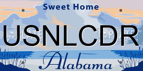 USNLCDR Alabama License Plate