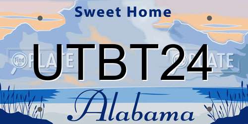 UTBT24 Alabama License Plate