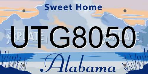 UTG8050 Alabama License Plate