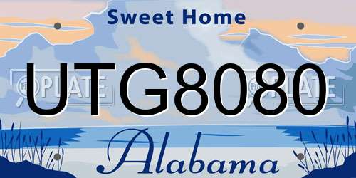UTG8080 Alabama License Plate