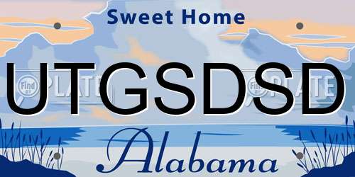 UTGSDSD Alabama License Plate