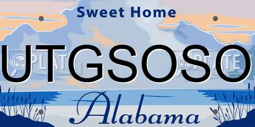 UTGSOSO Alabama License Plate