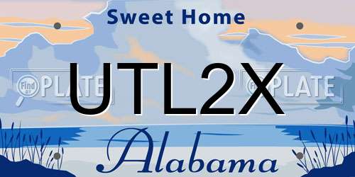UTL2X Alabama License Plate