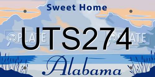 UTS274 Alabama License Plate