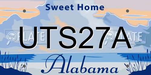 UTS27A Alabama License Plate