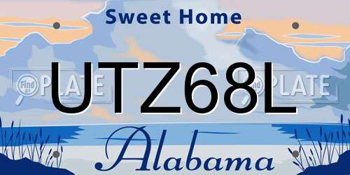UTZ68L Alabama License Plate