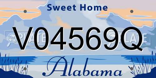 V04569Q Alabama License Plate