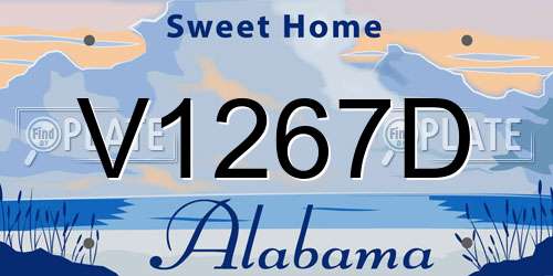 V1267D Alabama License Plate