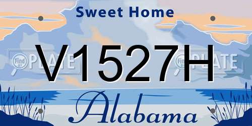 V1527H Alabama License Plate