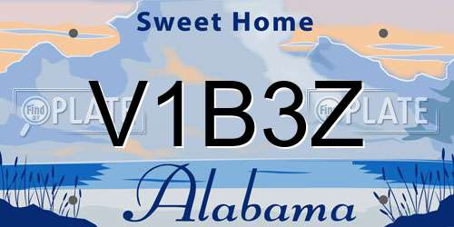 V1B3Z Alabama License Plate