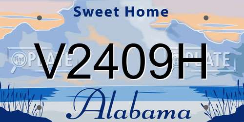 V2409H Alabama License Plate