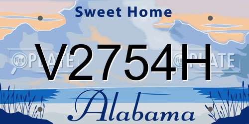 V2754H Alabama License Plate