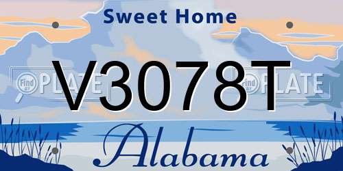 V3078T Alabama License Plate