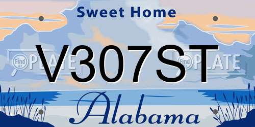 V307ST Alabama License Plate