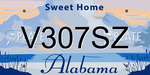 V307SZ Alabama License Plate