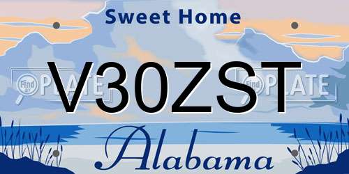 V30ZST Alabama License Plate