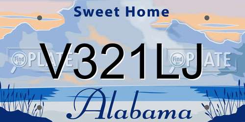 V321LJ Alabama License Plate