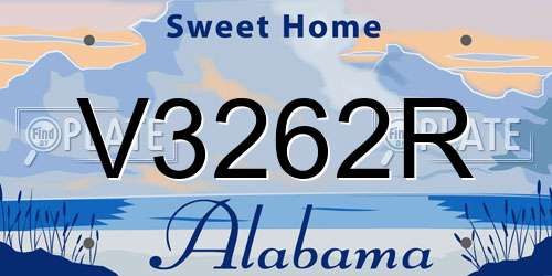 V3262R Alabama License Plate