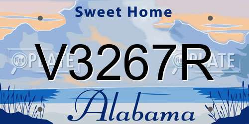 V3267R Alabama License Plate