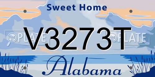 V3273T Alabama License Plate