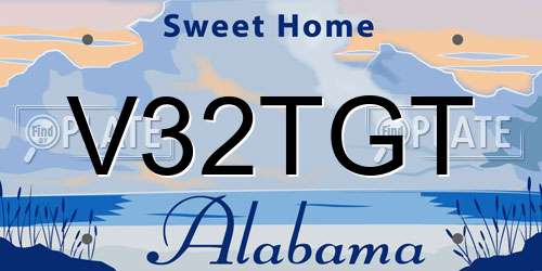 V32TGT Alabama License Plate