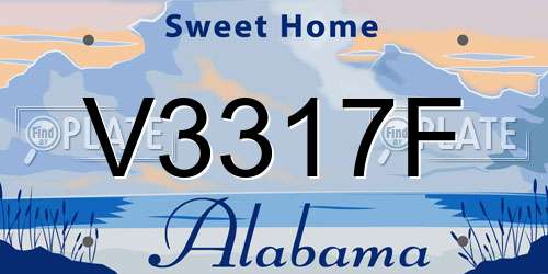 V3317F Alabama License Plate