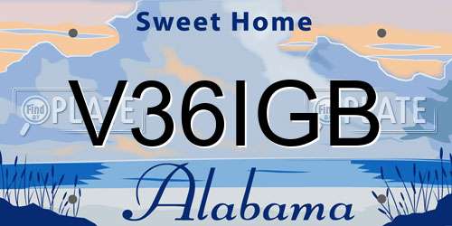V36IGB Alabama License Plate
